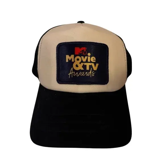 MTV Movie & TV Awards Trucker Hat Black White Adjustable - Picture 1 of 3